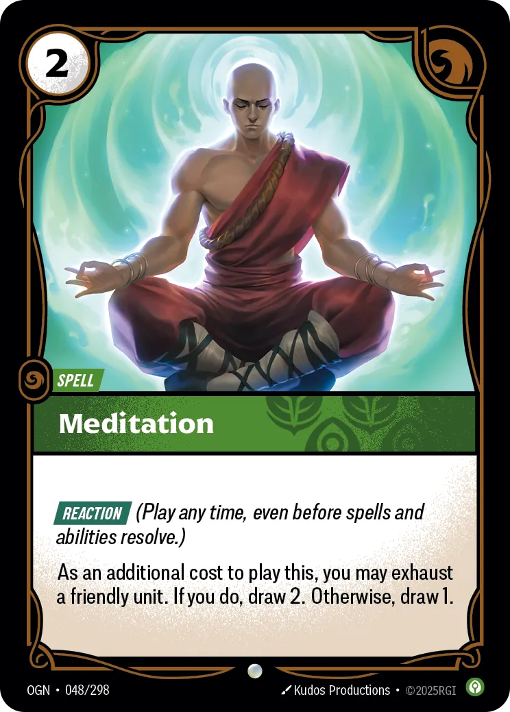 Example card: Meditation