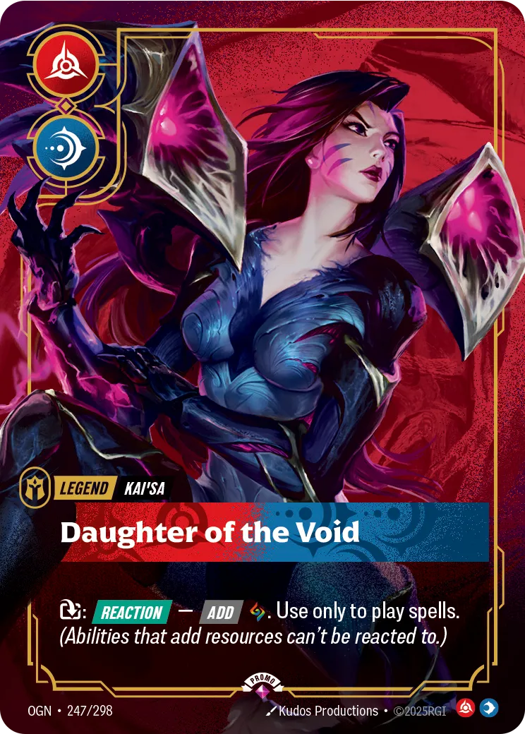 Example card: Kai'Sa - Daughter of the Void
