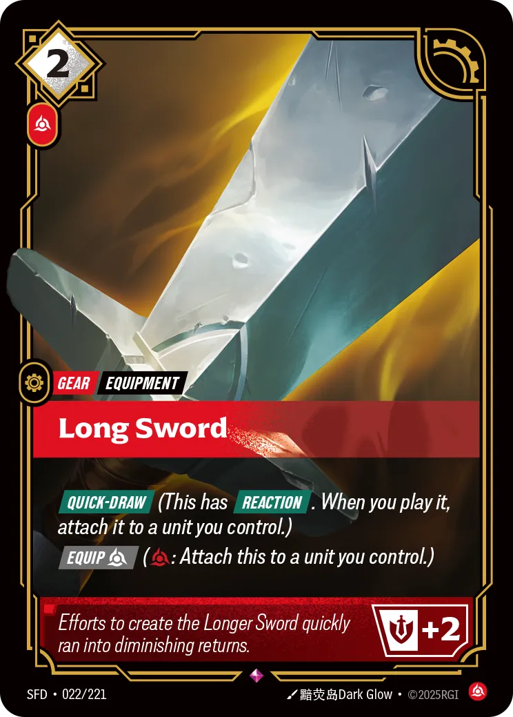 Example card: Long Sword