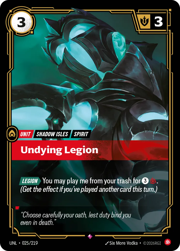 Example card: Undying Legion