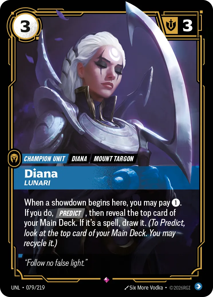 Example card: Diana - Lunari