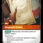 Disposal Order