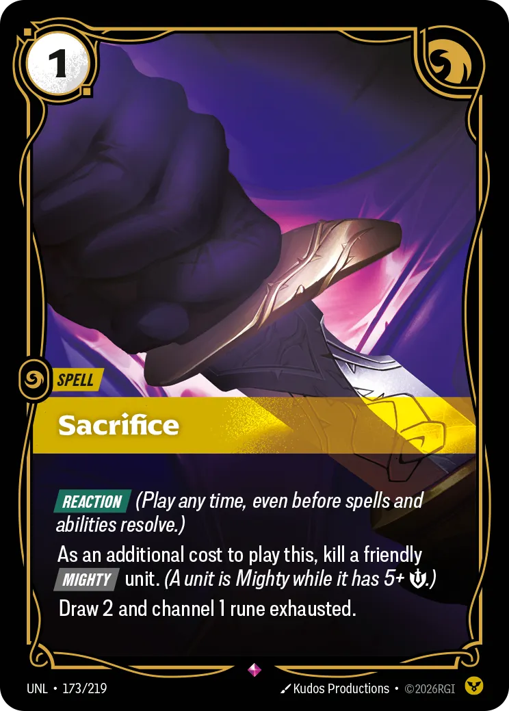 Example card: Sacrifice