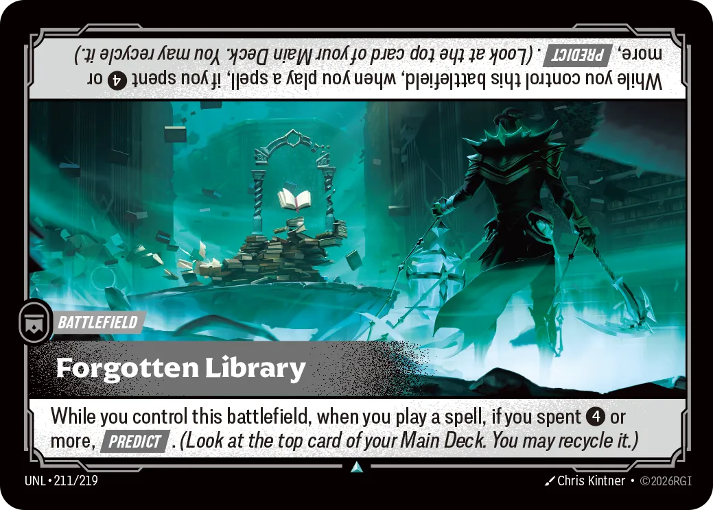 Example card: Forgotten Library
