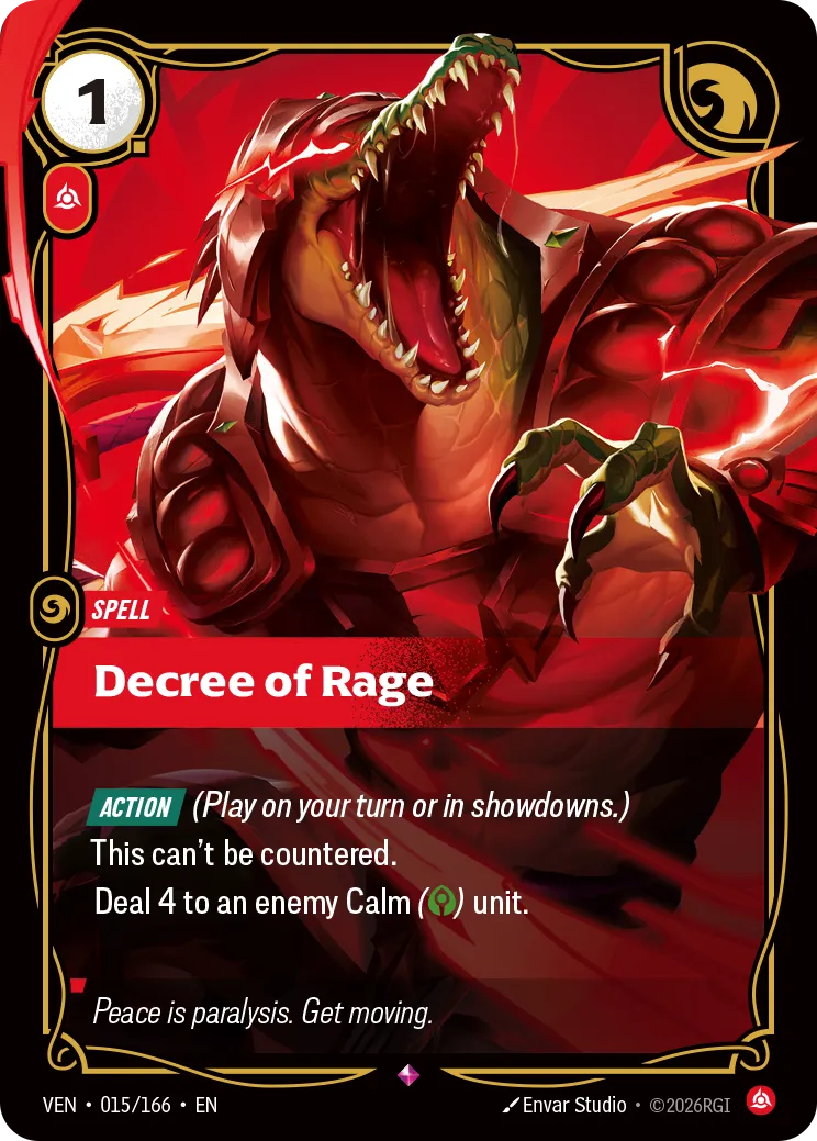 Example card: Decree of Rage